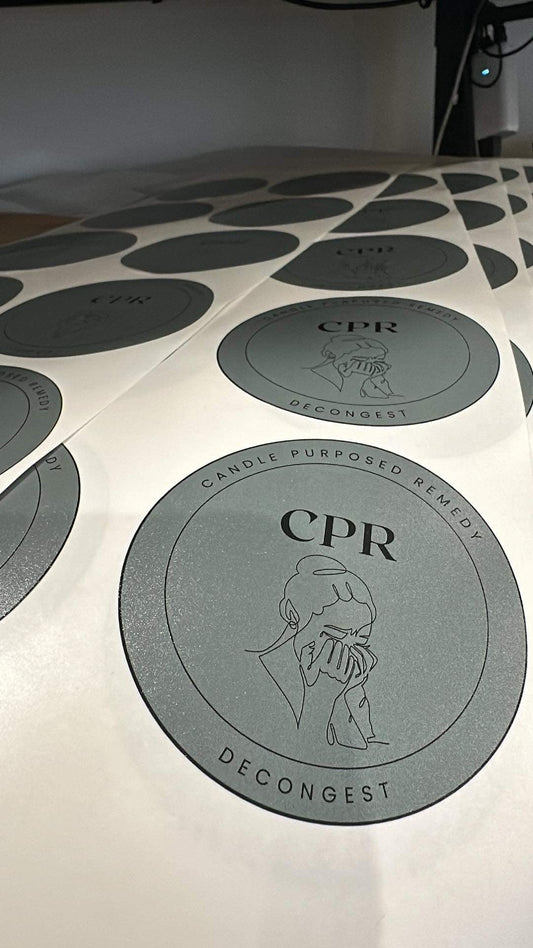Candle Labels for CPR (Candle Purposed Remedy)