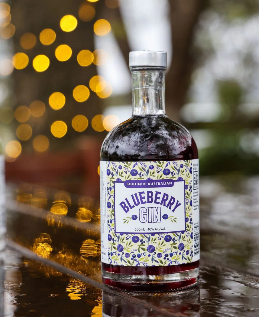 Custom product label for a local Gin company