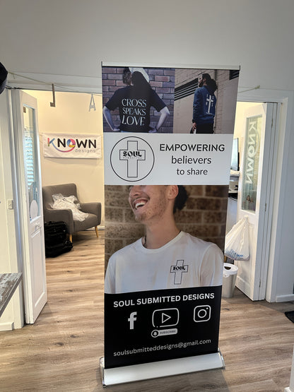 Premium Pull Up Banner for a church